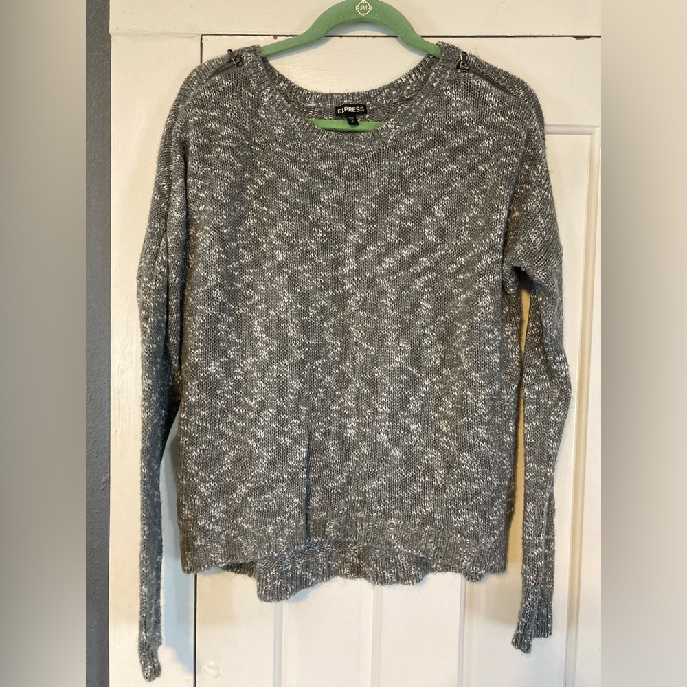 Express size small zipper detail sweater